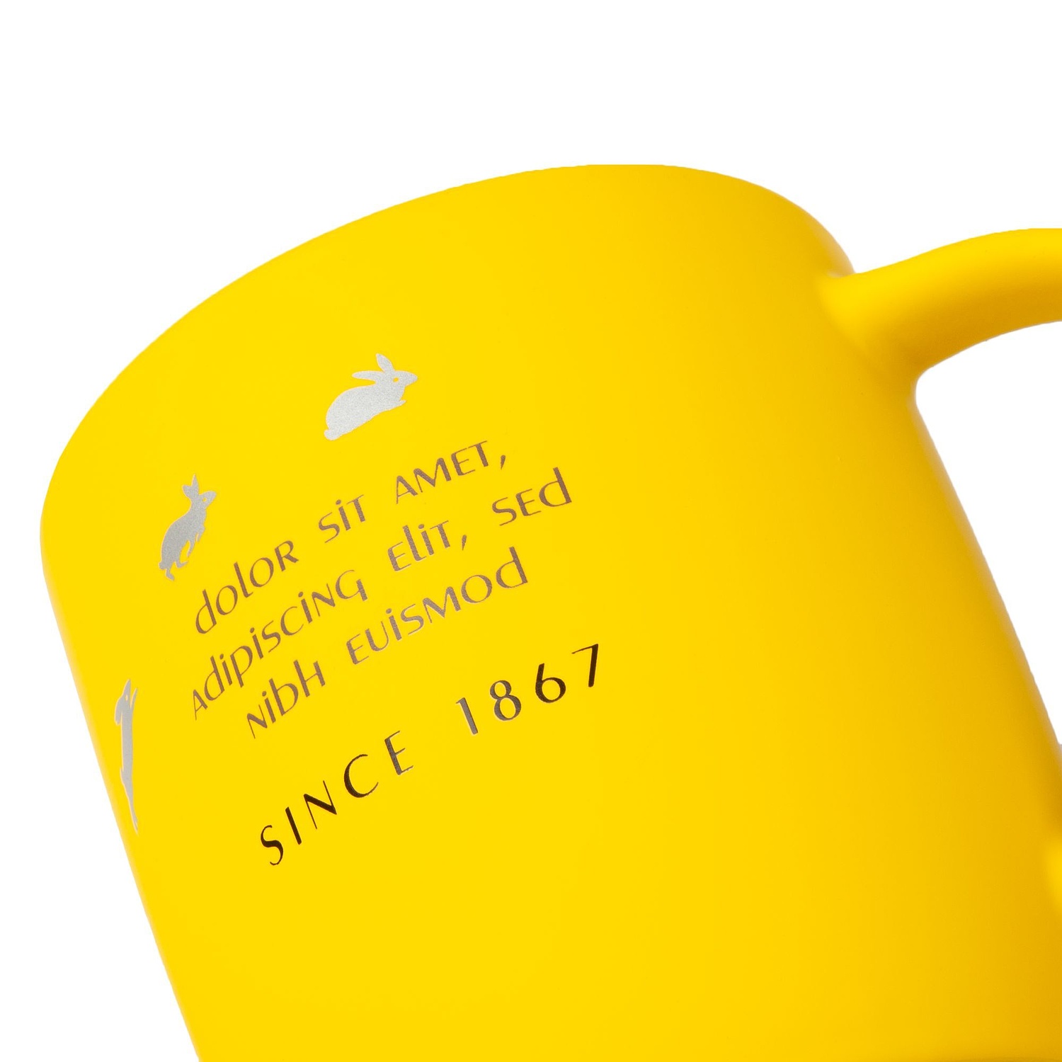 Кружка Surprise Touch Black с покрытием софт-тач, желтая с логотипом