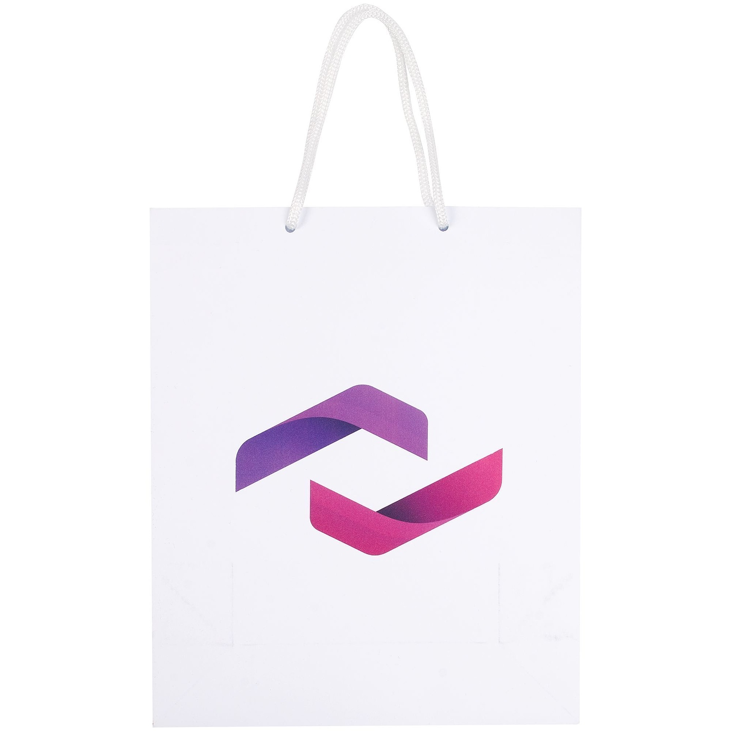 Пакет бумажный Ample M, белый с логотипом