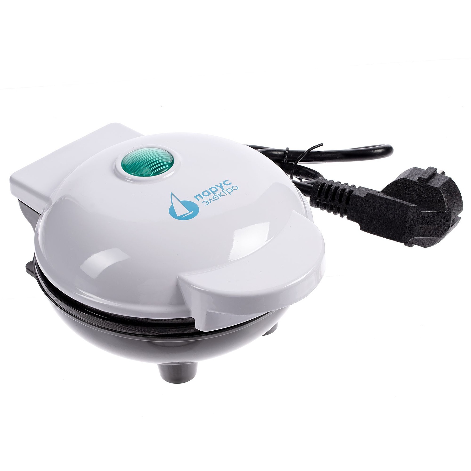 Электрическая вафельница GoRound, белая с логотипом