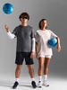 Футболка спортивная унисекс Storm, черная с логотипом