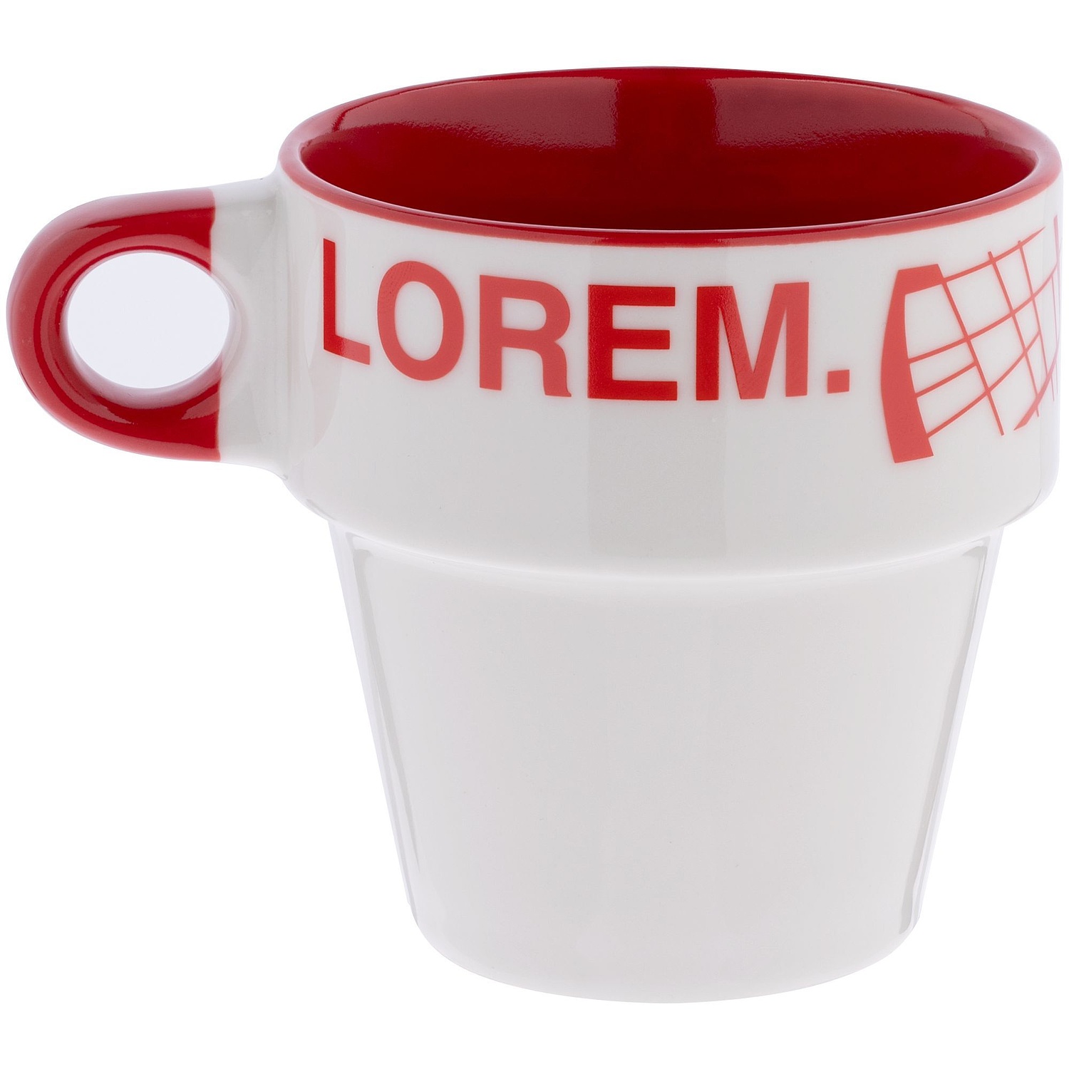 Кружка Inset, красная с логотипом