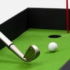 Настольный мини-гольф Golfink, черный с зеленым яблоком с логотипом