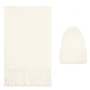 Шарф Flette, белый (молочный) с логотипом