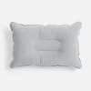 Надувная подушка Pillowish, серая с логотипом