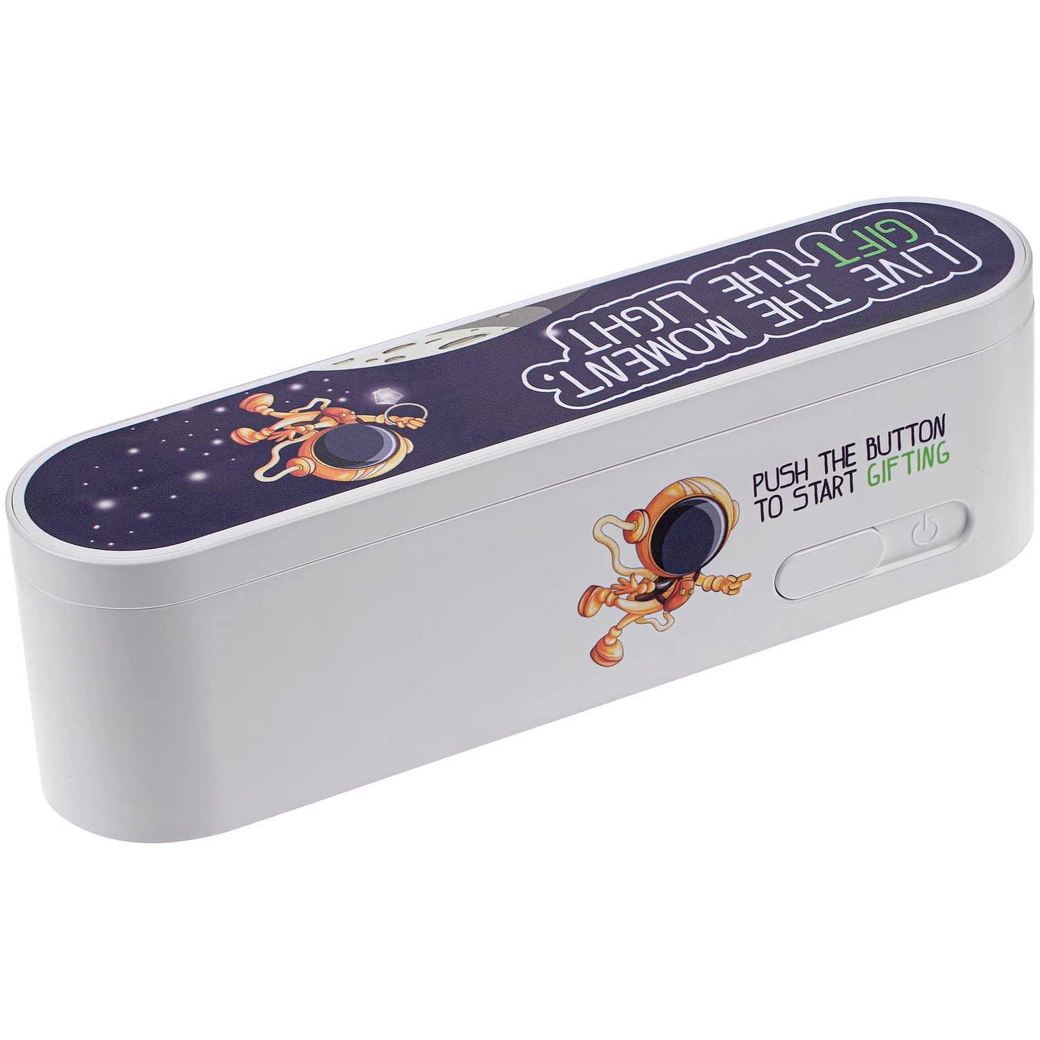 Переносная складная лампа moveLight, белая с логотипом