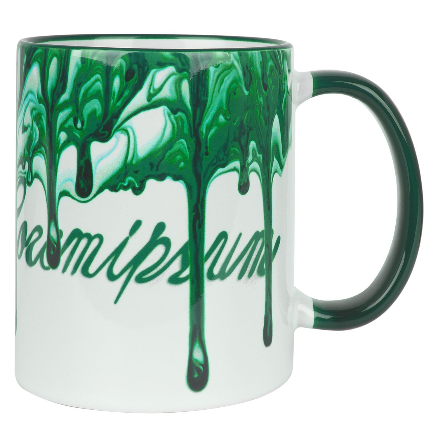 Кружка Rimo для сублимационной печати, темно-зеленая с логотипом