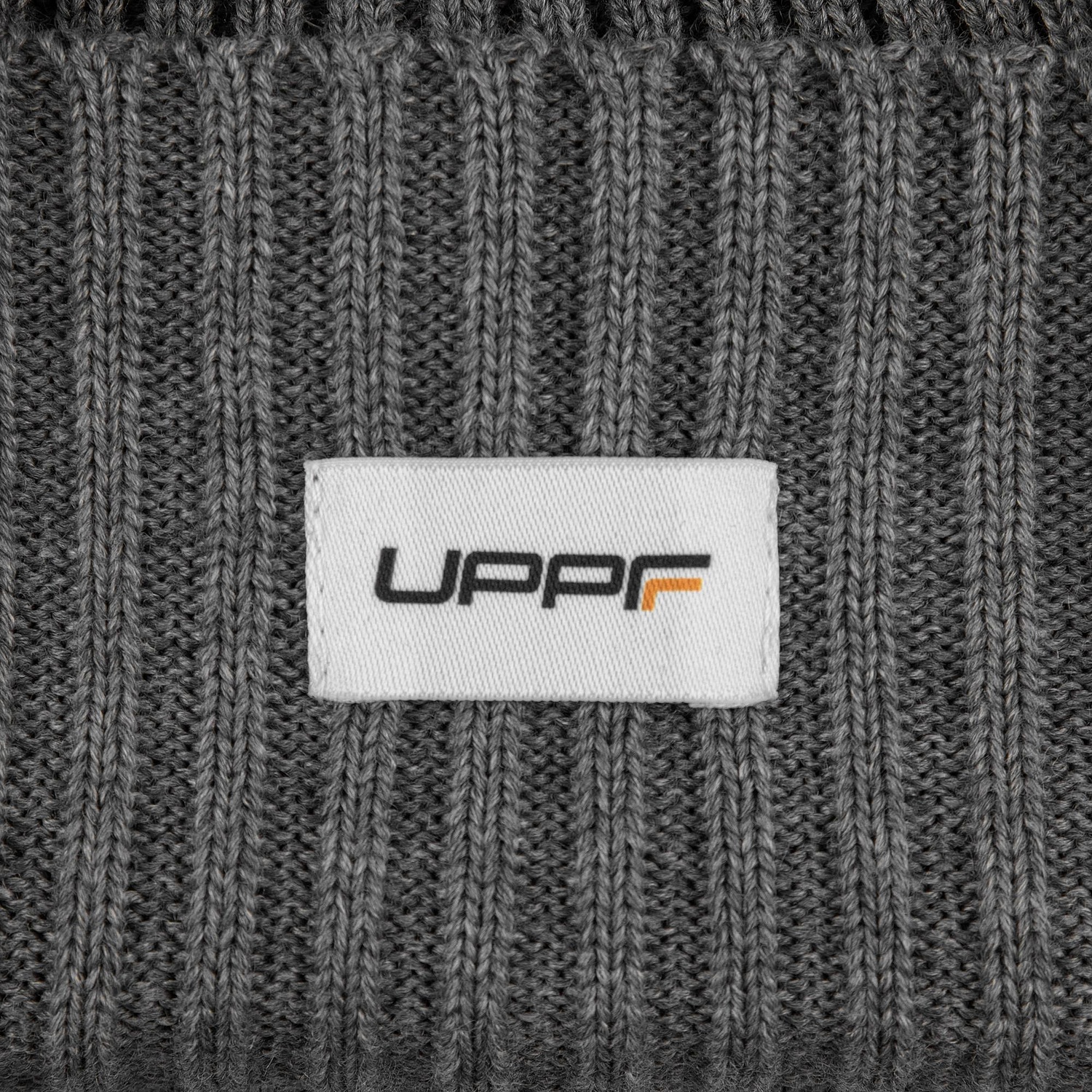 Шапка Stout, серый меланж с логотипом