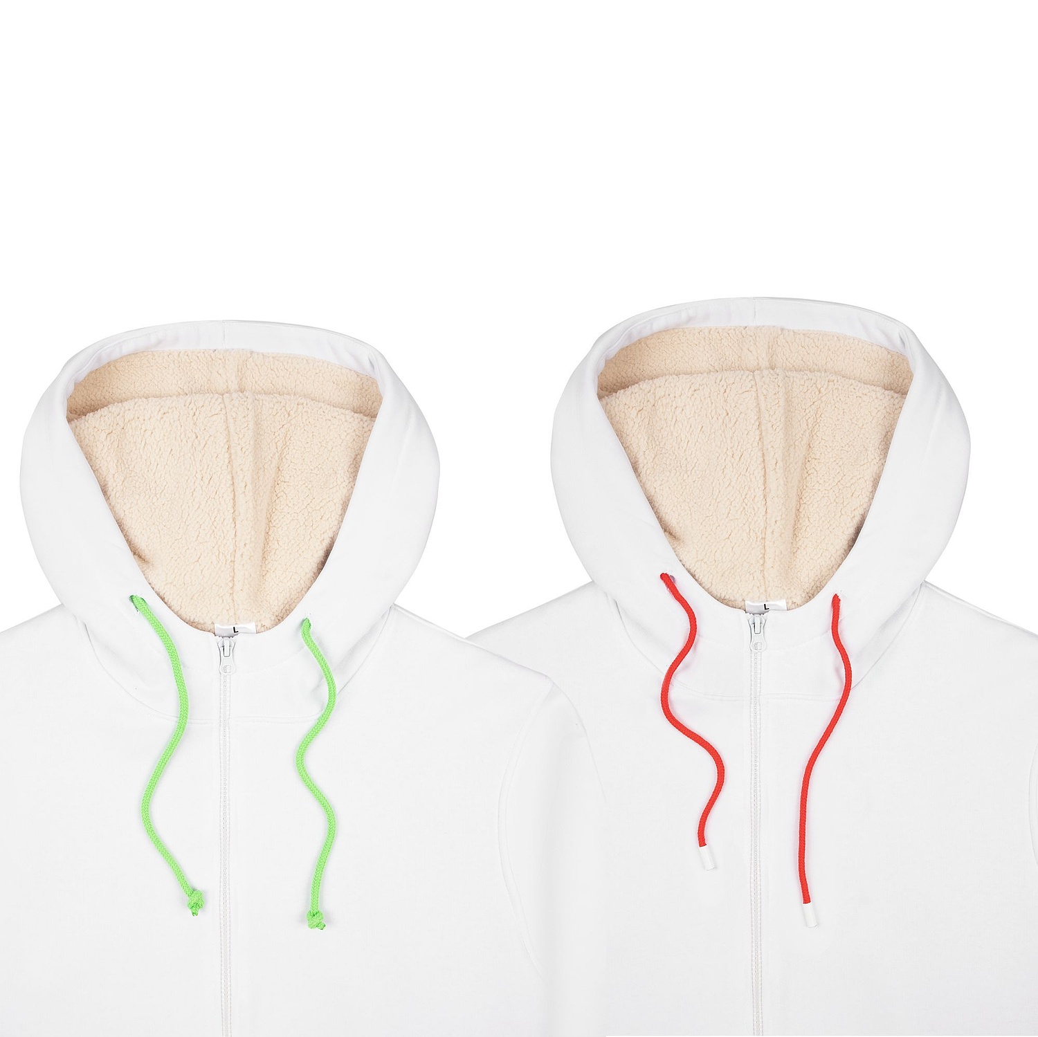 Толстовка на молнии Kulonga Sherpa, белая с логотипом