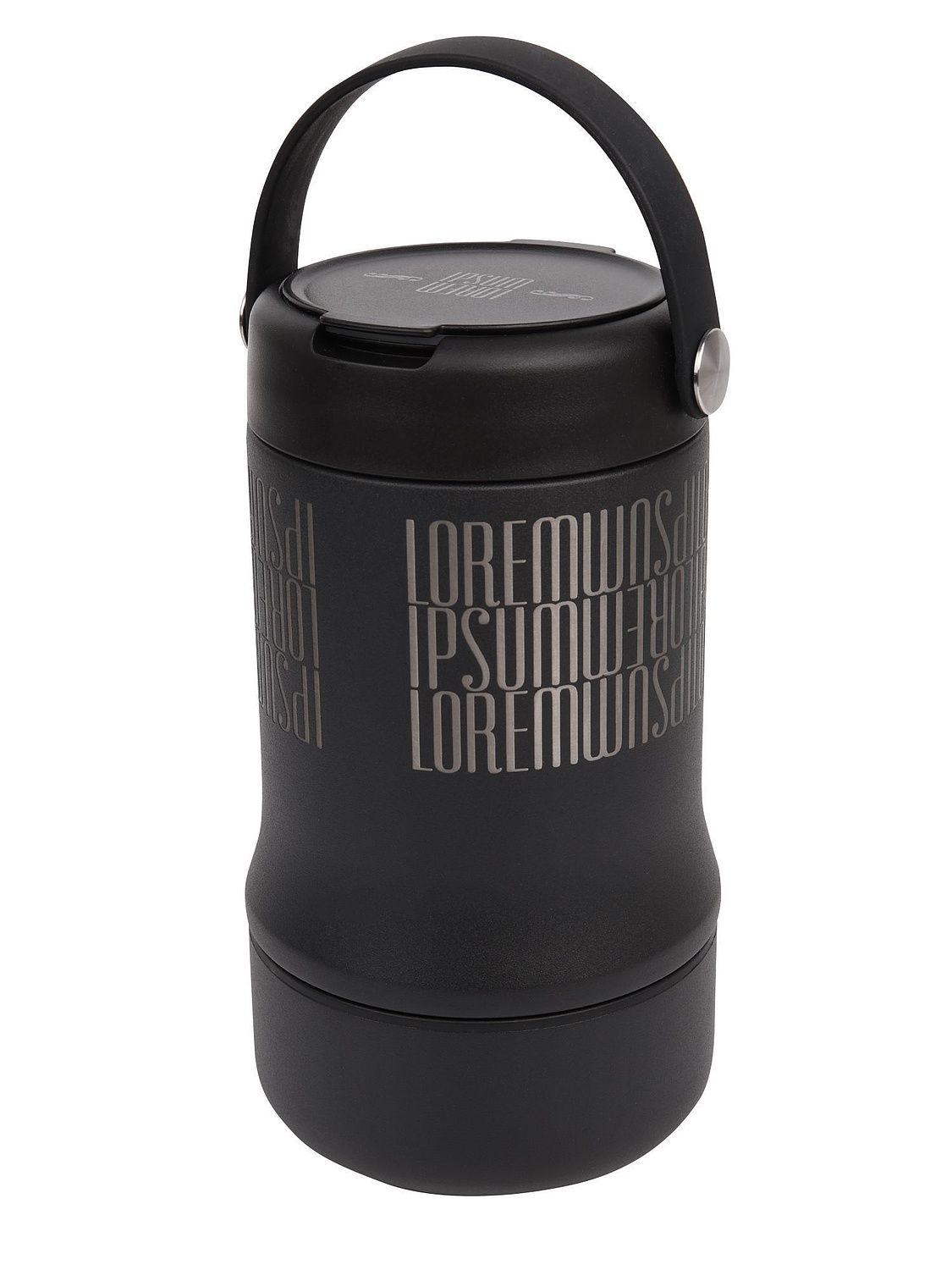Термос для еды Tabenodo, черный с логотипом