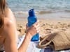 Бутылка для воды Plaske, синяя с логотипом