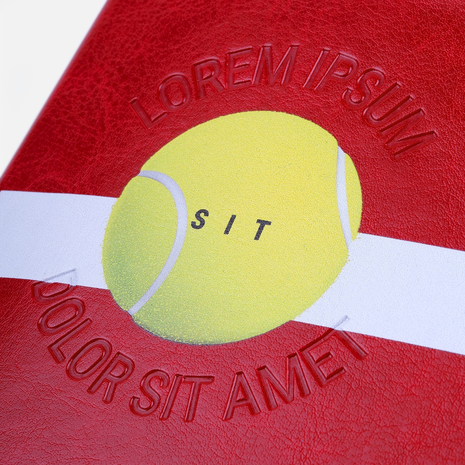 Ежедневник Nebraska Flex, недатированный, красный с золотистым с логотипом