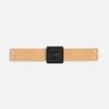 Лейбл кожаный Beta, XS, бежевый с логотипом