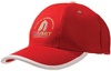 Бейсболка Unit Trendy, красная с белым с логотипом