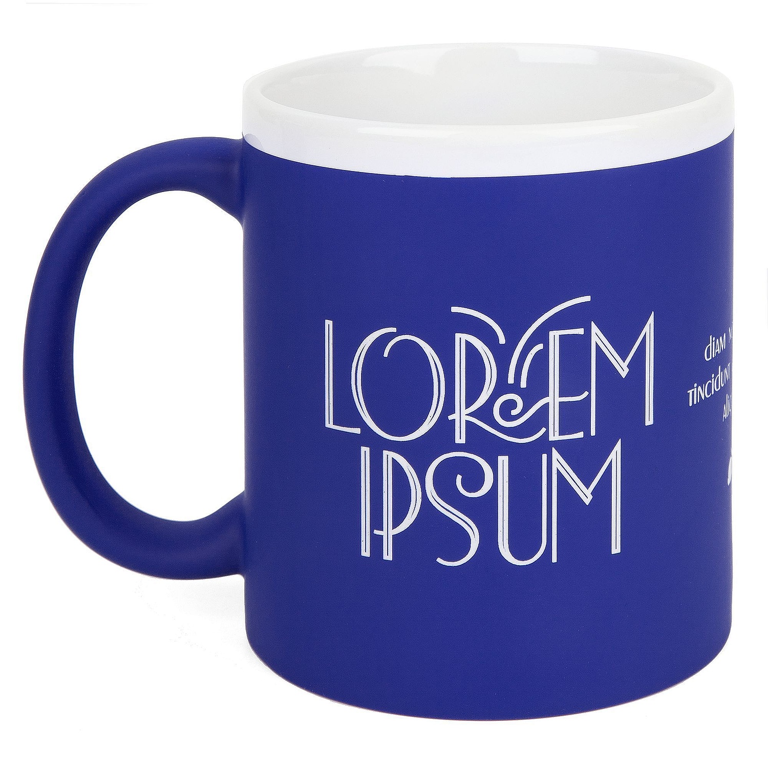 Кружка StopSpot с покрытием софт-тач, синяя с логотипом