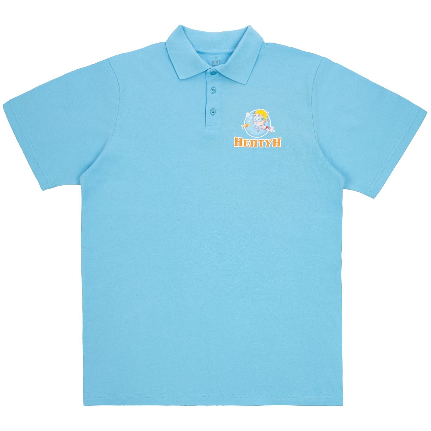 Рубашка поло мужская Virma Light, голубая с логотипом