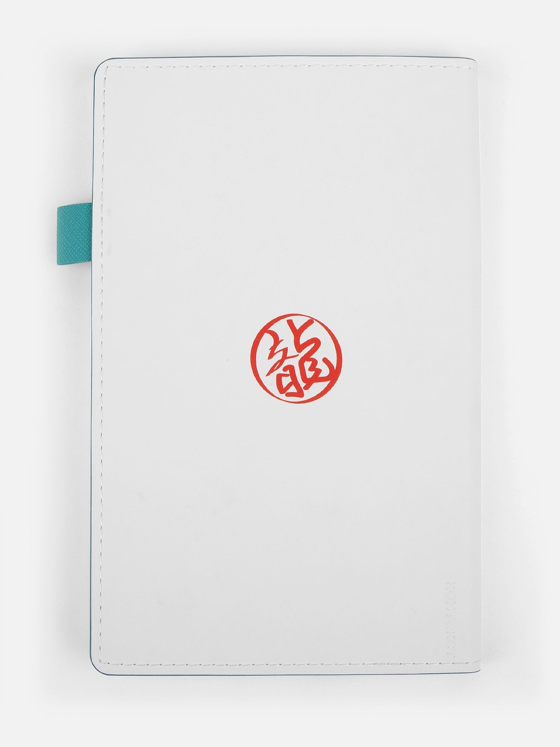 Ежедневник White Shall, недатированный, бело-бирюзовый с логотипом