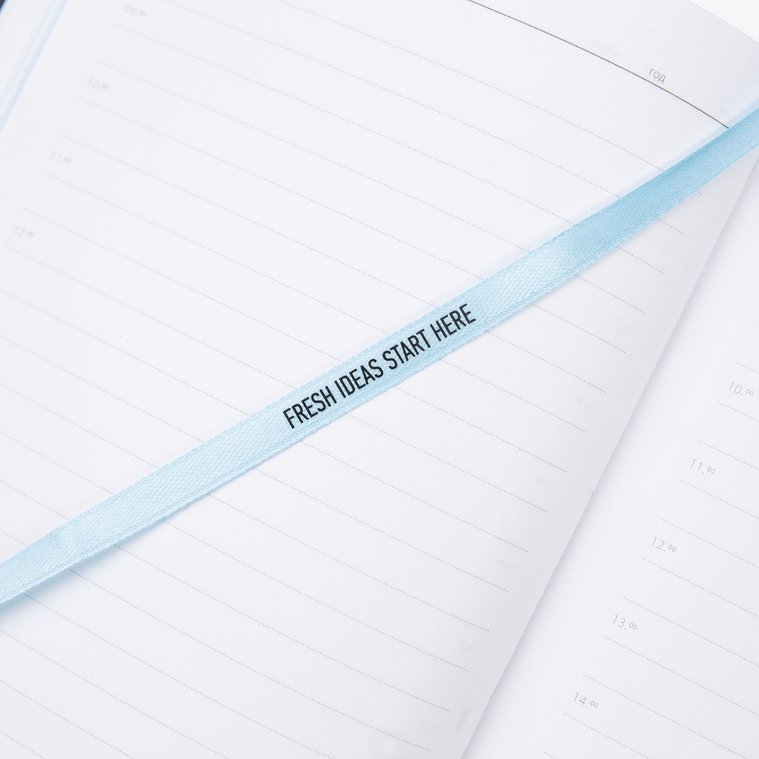 Ежедневник Nice Twice, недатированный, черный с голубым с логотипом