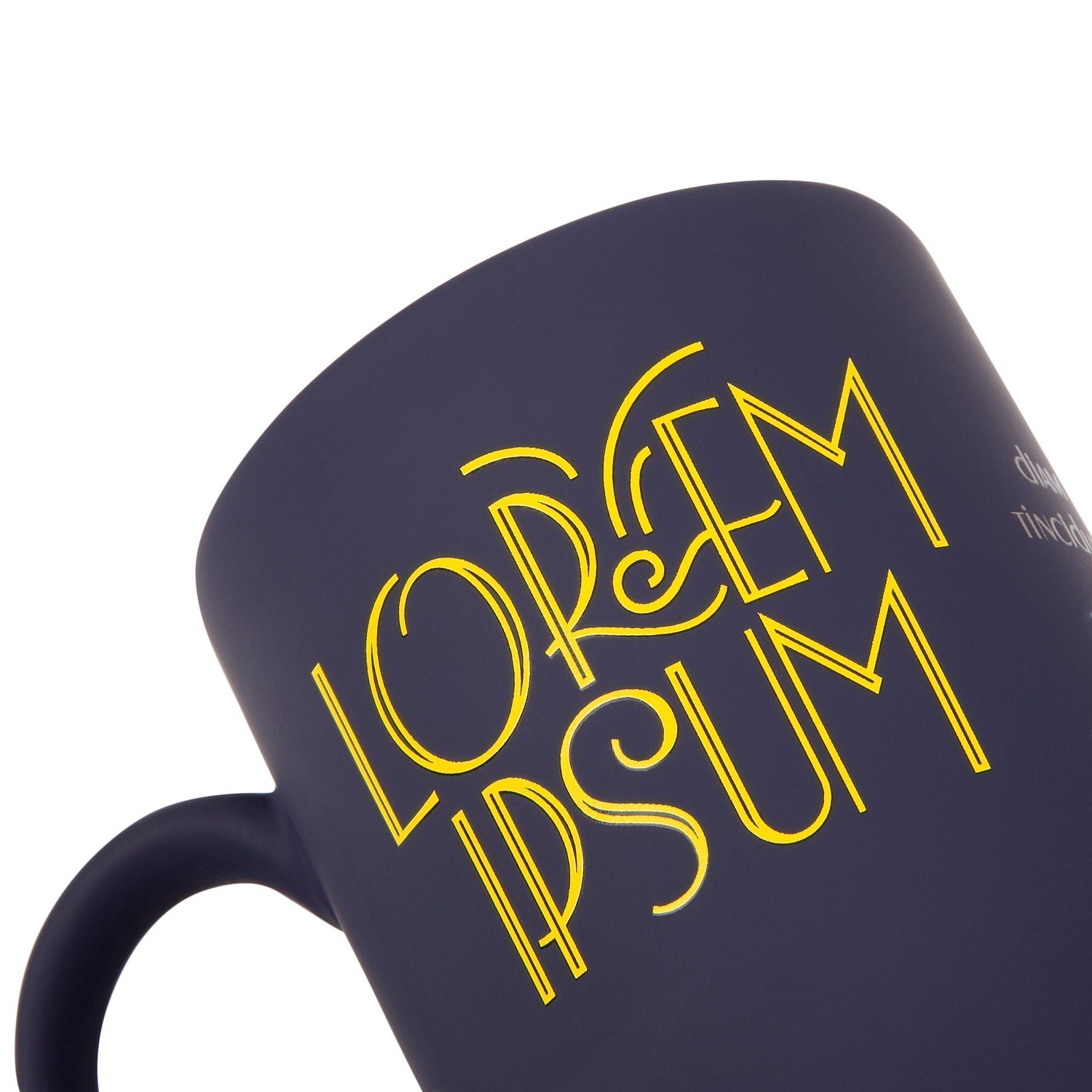 Кружка Promo Soft с покрытием софт-тач, темно-синяя с логотипом