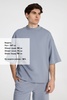 Футболка оверсайз унисекс T9, серая с логотипом
