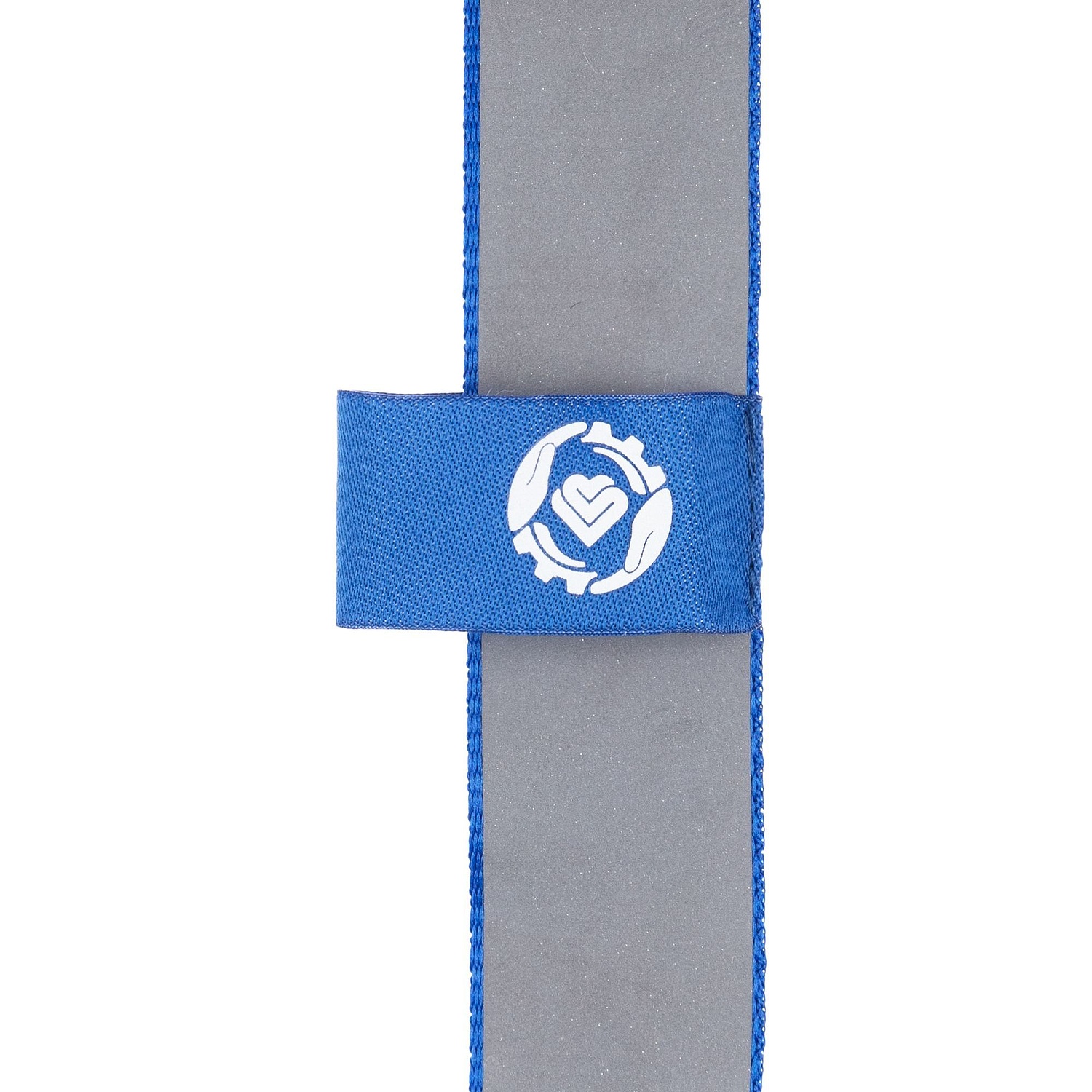 Лейбл тканевый Epsilon, S, синий с логотипом