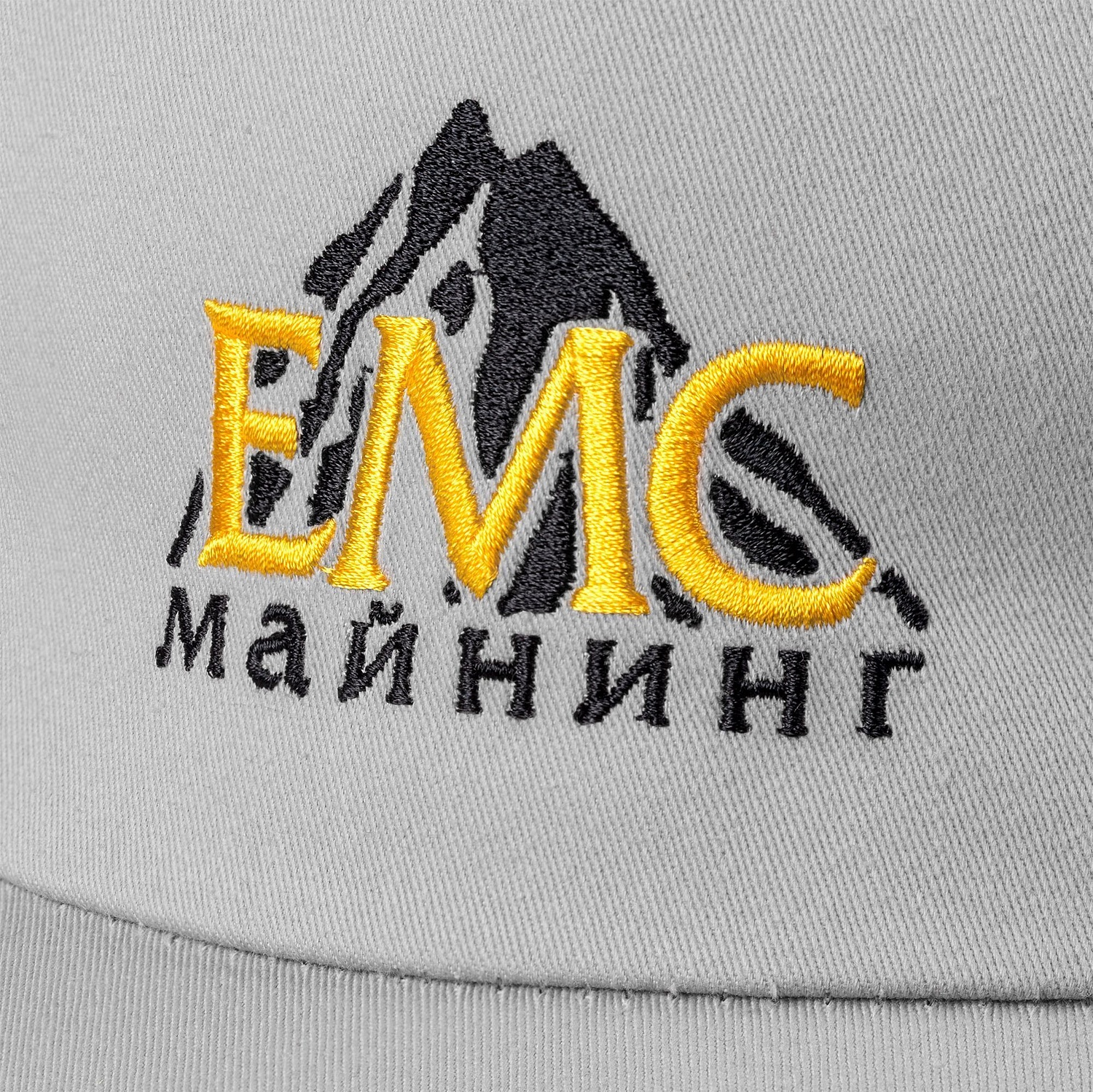 Бейсболка Convention, серая с логотипом