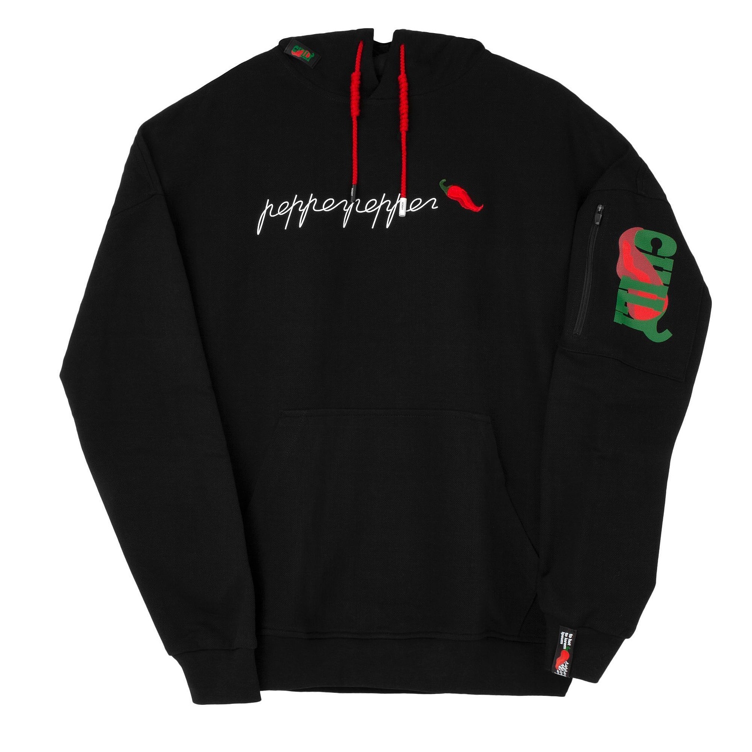 Худи унисекс Hand Some, черное с логотипом