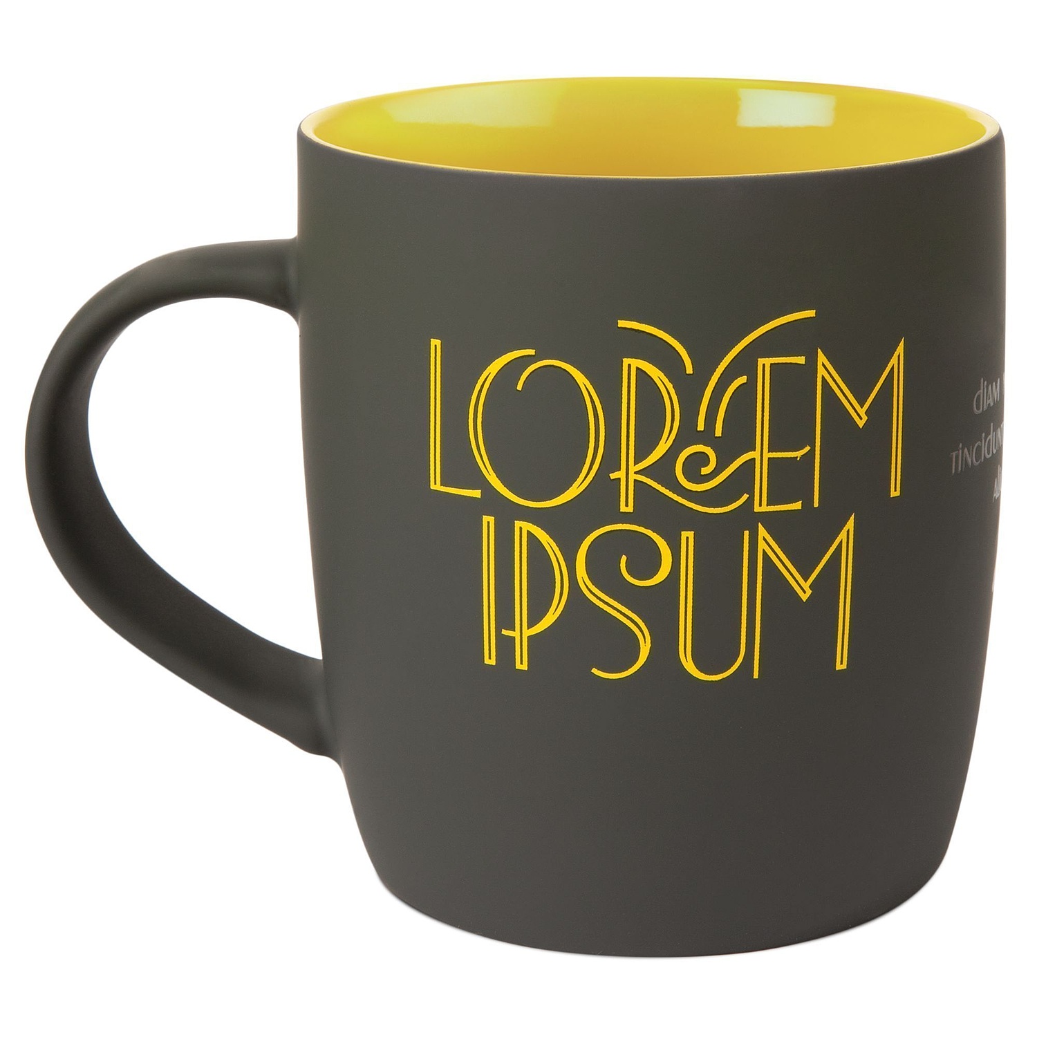 Кружка Surprise Touch с покрытием софт-тач, желтая с логотипом