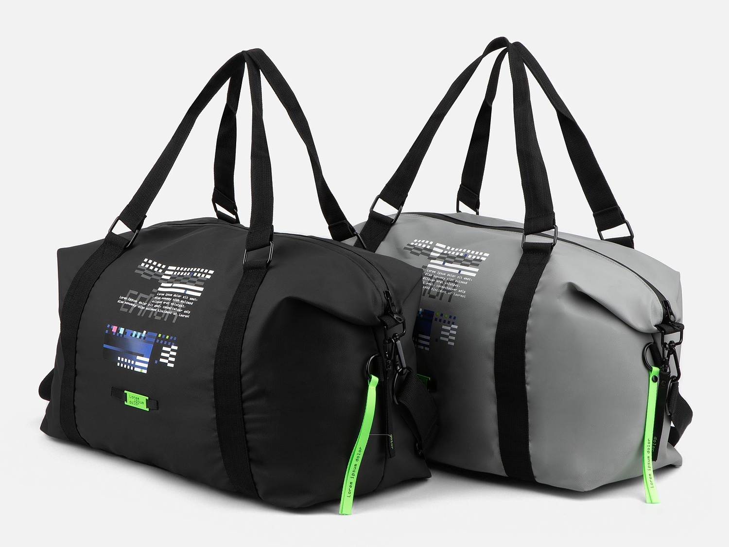 Сумка дорожная Altro, серая с логотипом