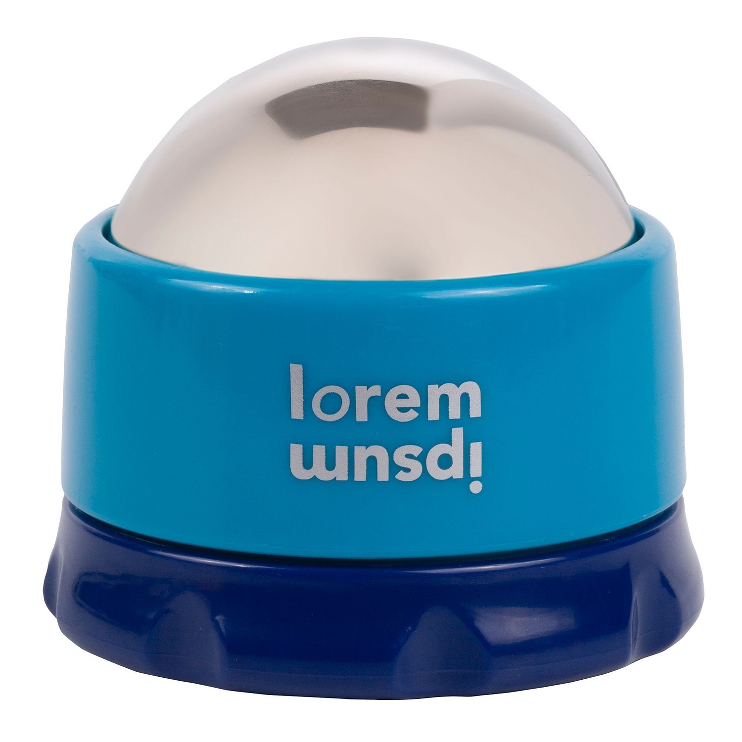 Шариковый ролик-массажер Blobus, синий с голубым с логотипом