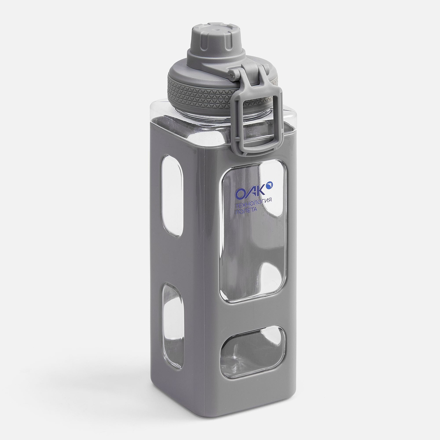 Бутылка для воды Square Fair, синяя с логотипом