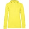 Толстовка с капюшоном женская Hoodie, желтая с логотипом