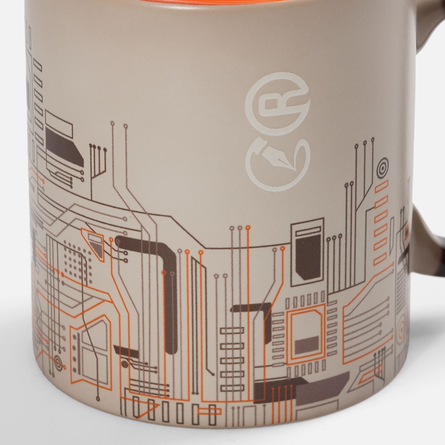 Кружка-хамелеон On Display, матовая, черная с голубым с логотипом