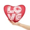 Подушка декоративная FrostyLove на заказ, сердце с логотипом
