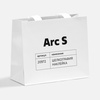 Пакет бумажный Arc M, белый с логотипом