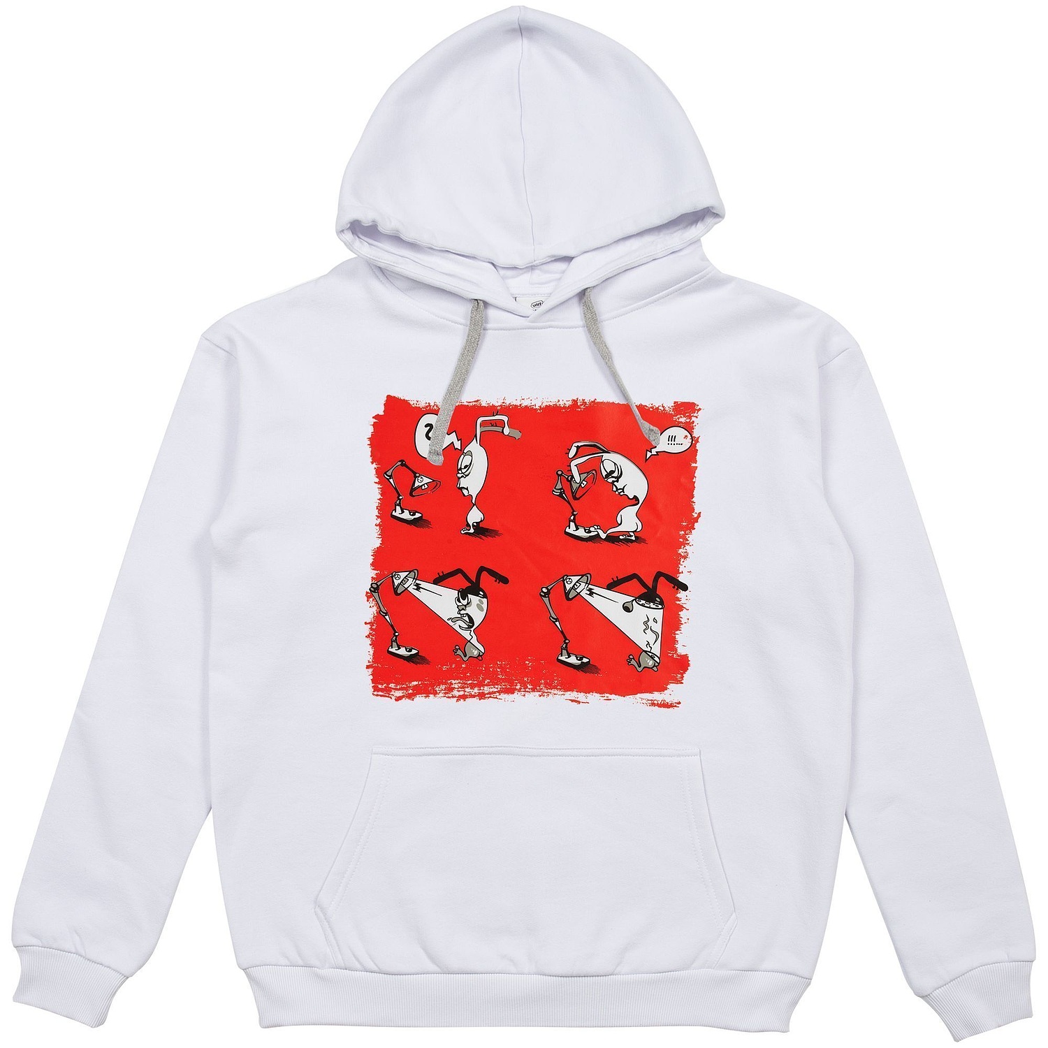 Толстовка Unit Toima, белая с логотипом