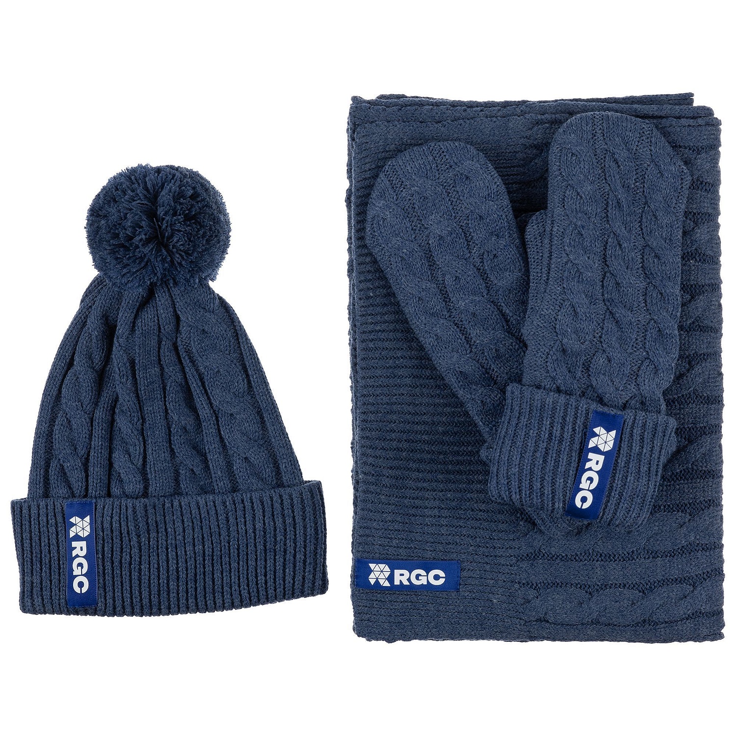 Шапка Heat Trick, синий меланж с логотипом