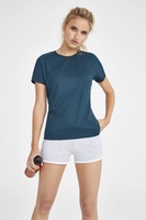 Футболка женская Sporty Women 140, зеленое яблоко с логотипом
