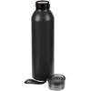 Бутылка для воды Brooke, матовая черная с логотипом