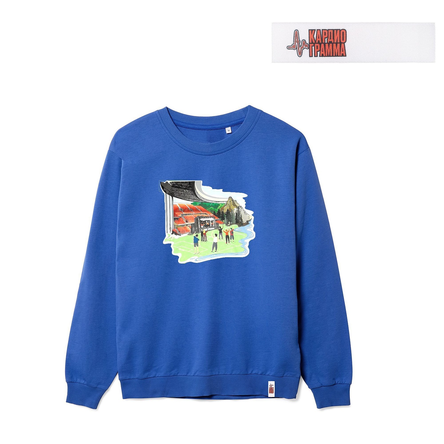 Толстовка Unit Toima, ярко-синяя с логотипом