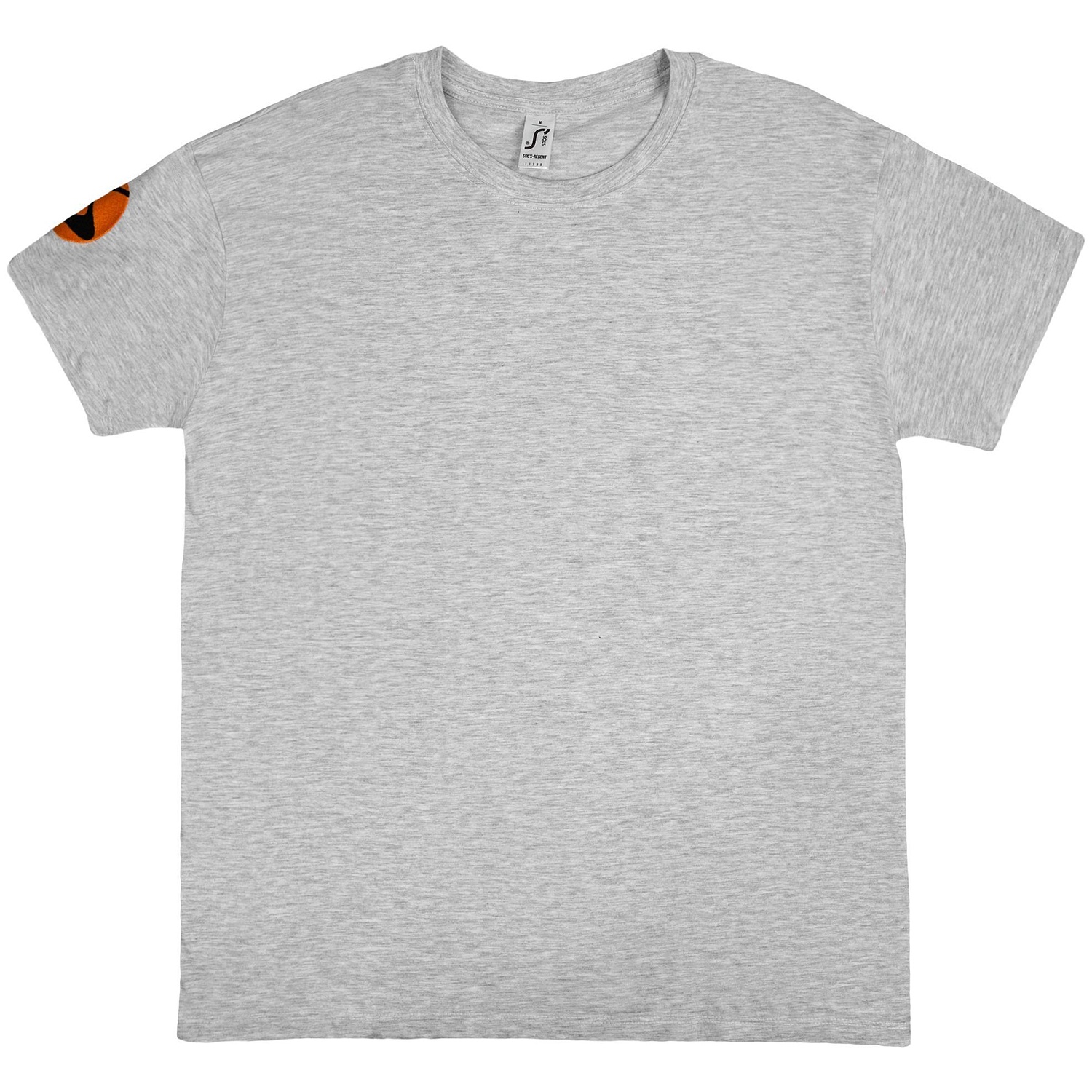 Футболка унисекс Regent 150, светло-серый меланж с логотипом