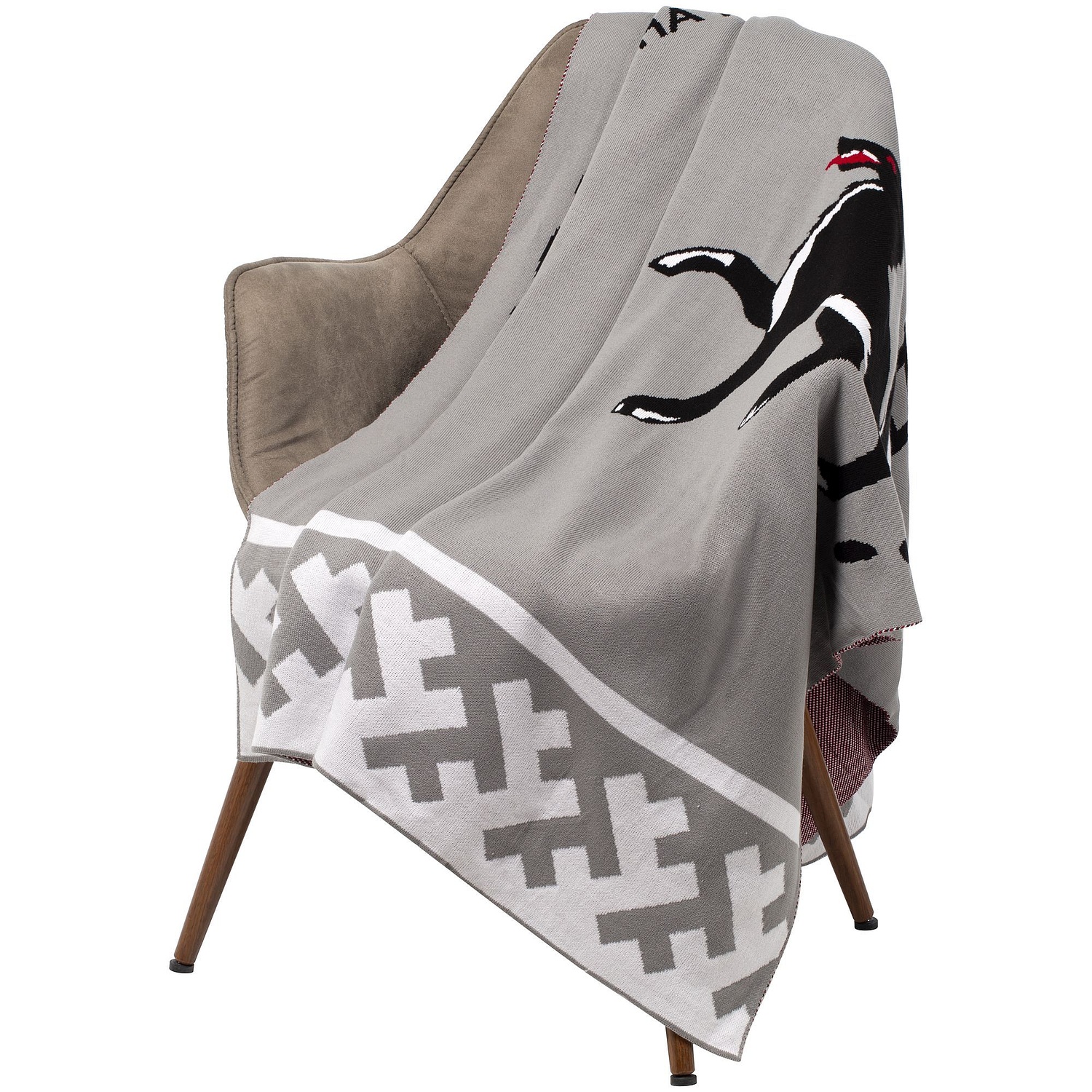 Плед на заказ Tricksy Net, 4 цвета, М, акрил с логотипом