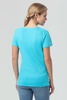 Футболка женская Miss 150, бирюзовая с логотипом
