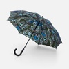 Зонт-трость Undercolor с полной запечаткой на заказ, с голубыми спицами с логотипом