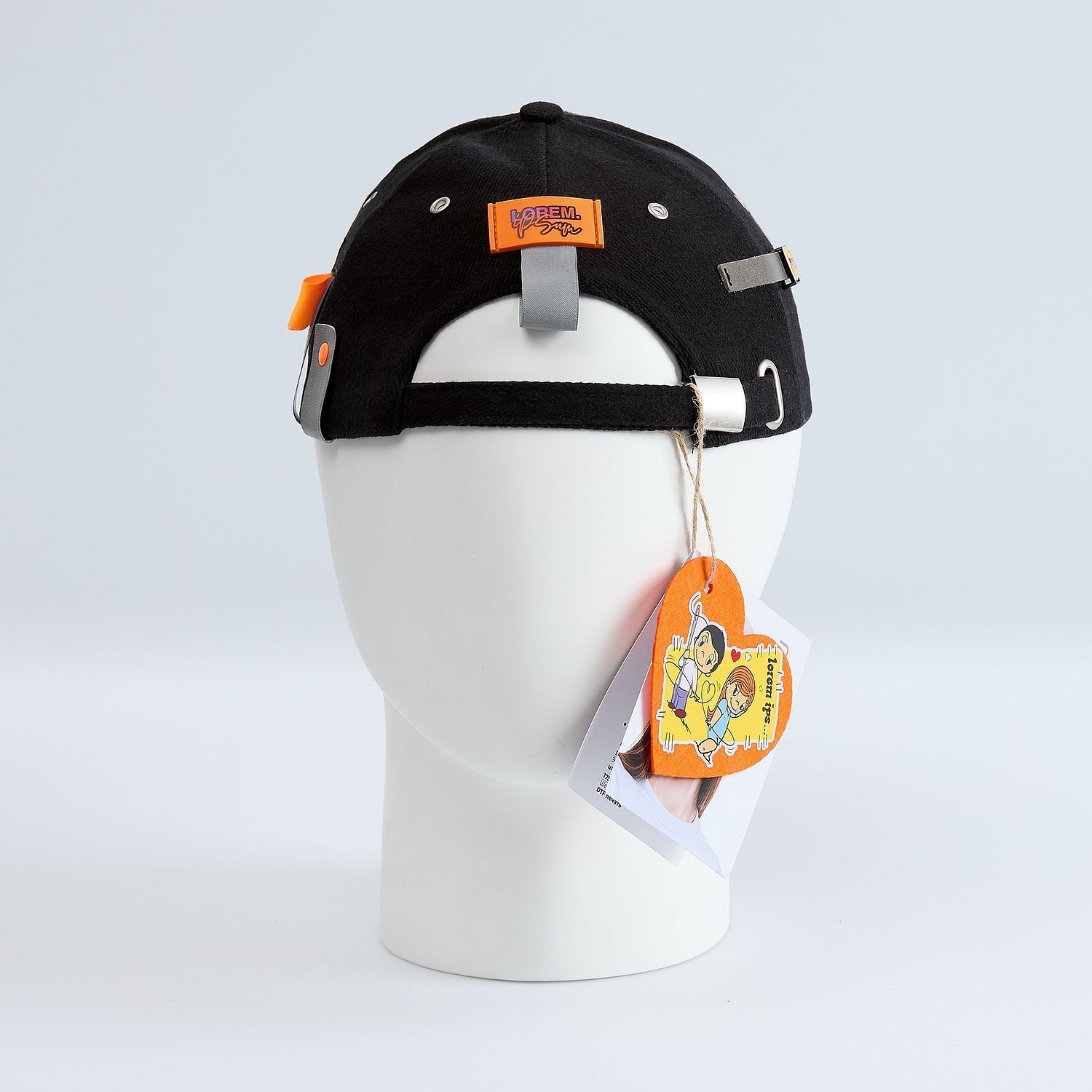 Бейсболка Classic, черная с белым кантом