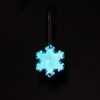 Пешеходный светоотражатель с цепочкой «Снежинка», синий с логотипом