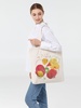 Холщовая сумка "Фрукты", неокрашенная с логотипом
