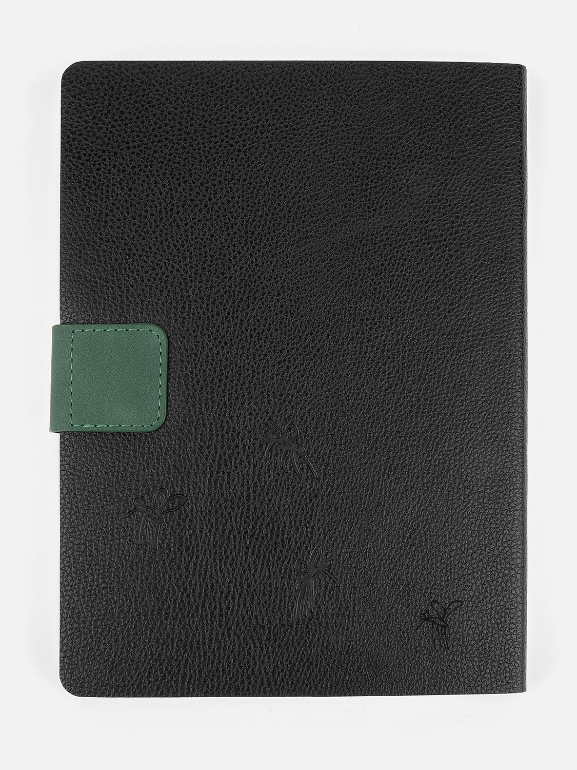 Ежедневник Boom, недатированный, черный с зеленым