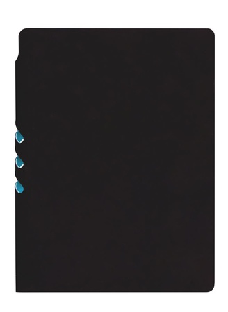 Ежедневник Flexpen Soft Touch, недатированный, черный с бирюзовым