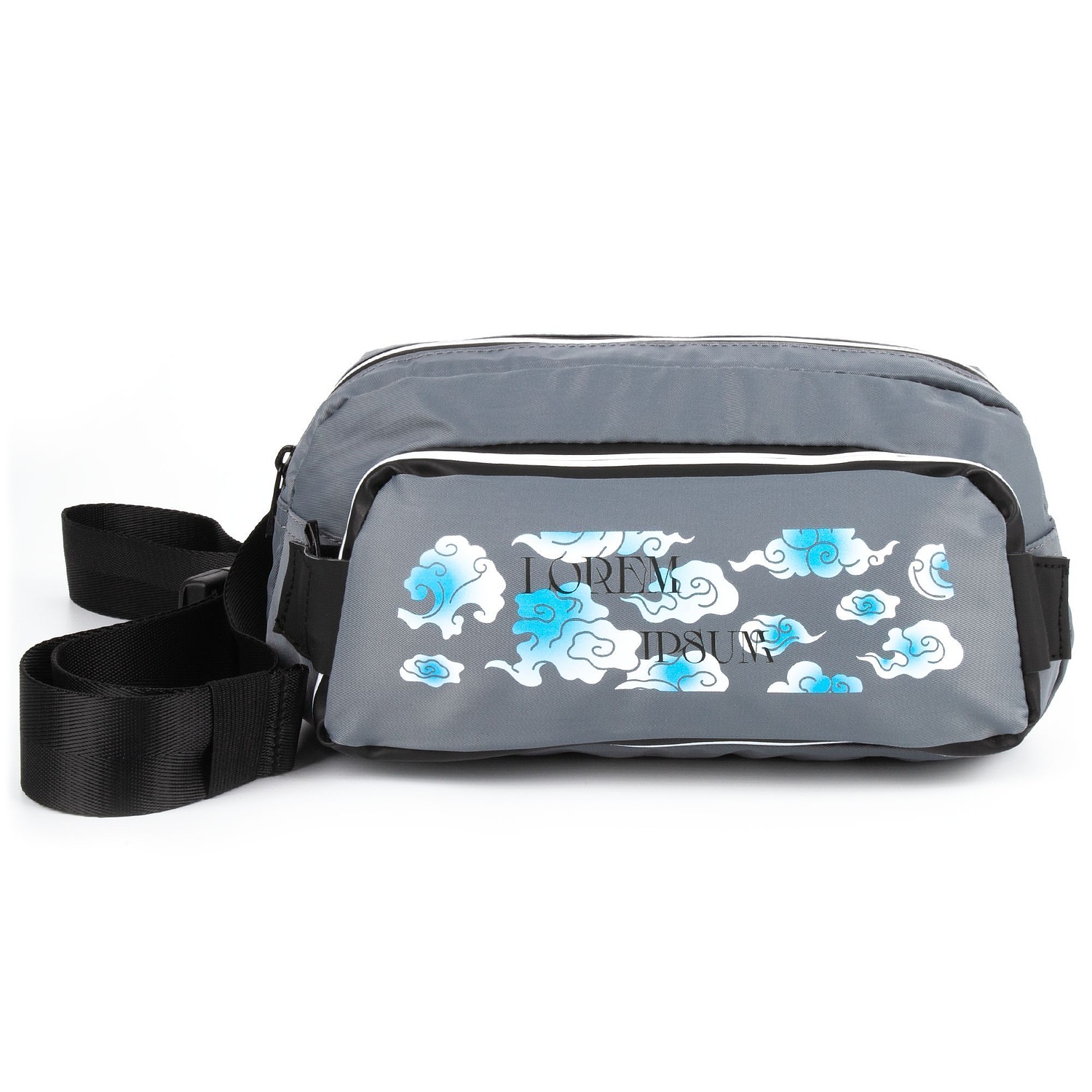 Поясная сумка Tabby, серая с логотипом