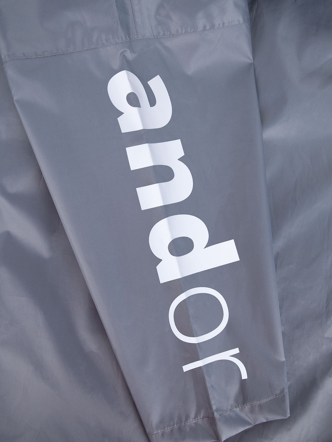 Дождевик-анорак R1, серый с логотипом